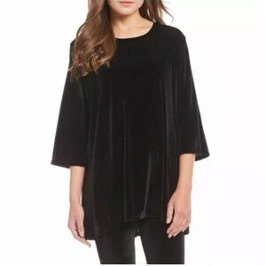 Bryn Walker 3/4 Sleeve Aida Stretch Velvet Flare Tunic